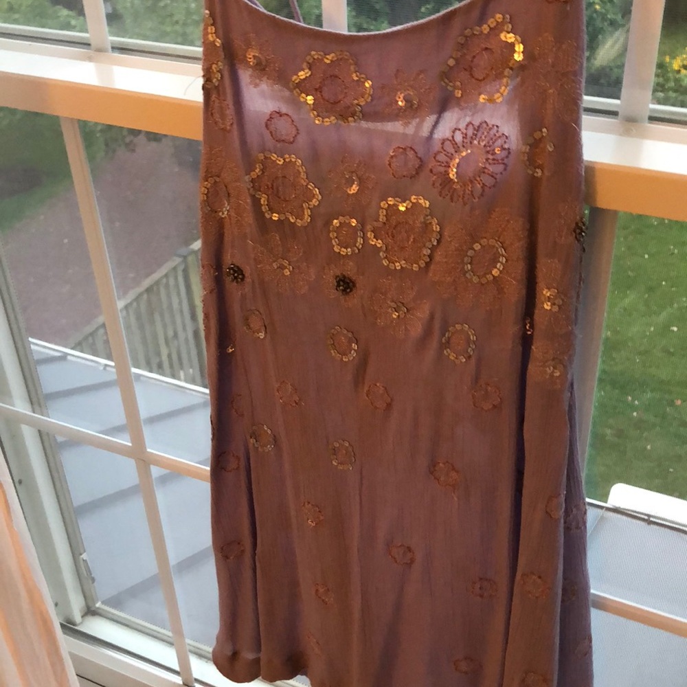 floly purple sequined flower dress